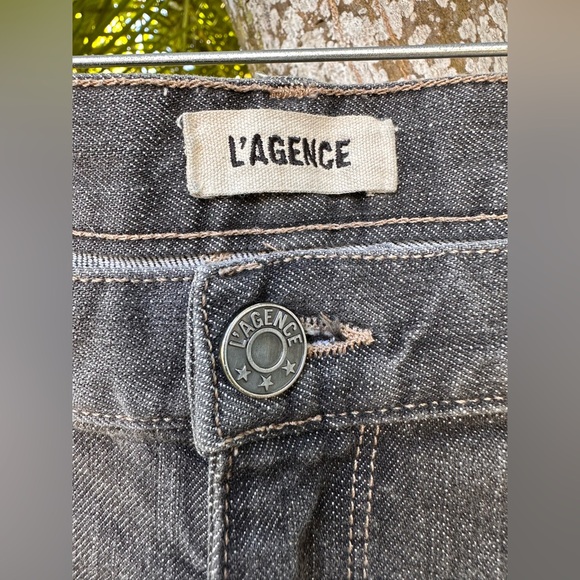 L’AGENCE Straight Leg Grey Distressed Jeans Size 28 - Picture 3 of 5